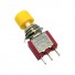 Кнопка PS-102 3pin з жовтим ковпачком